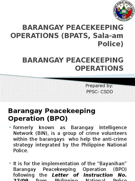 bfat meaning in barangay|BARANGAY PEACEKEEPING OPERATIONS (BPATS, Sala.